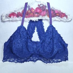 Aerie Navy Blue Lace Bralette Sz XXL EUC